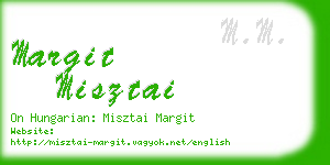 margit misztai business card